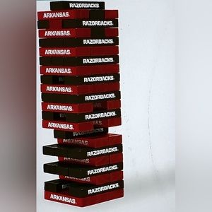 NIB! University of Arkansas Razorbacks Jenga Party Game